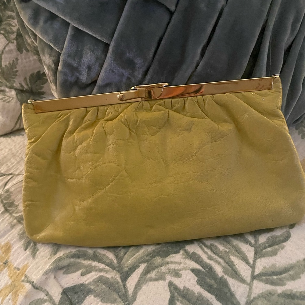 Elegant Yellow Clutch Bag